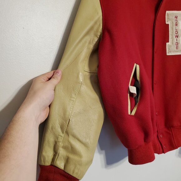 Vintage Worldwide Pants David Letterman Late Show wool varsity jacket size XL - Picture 8 of 9